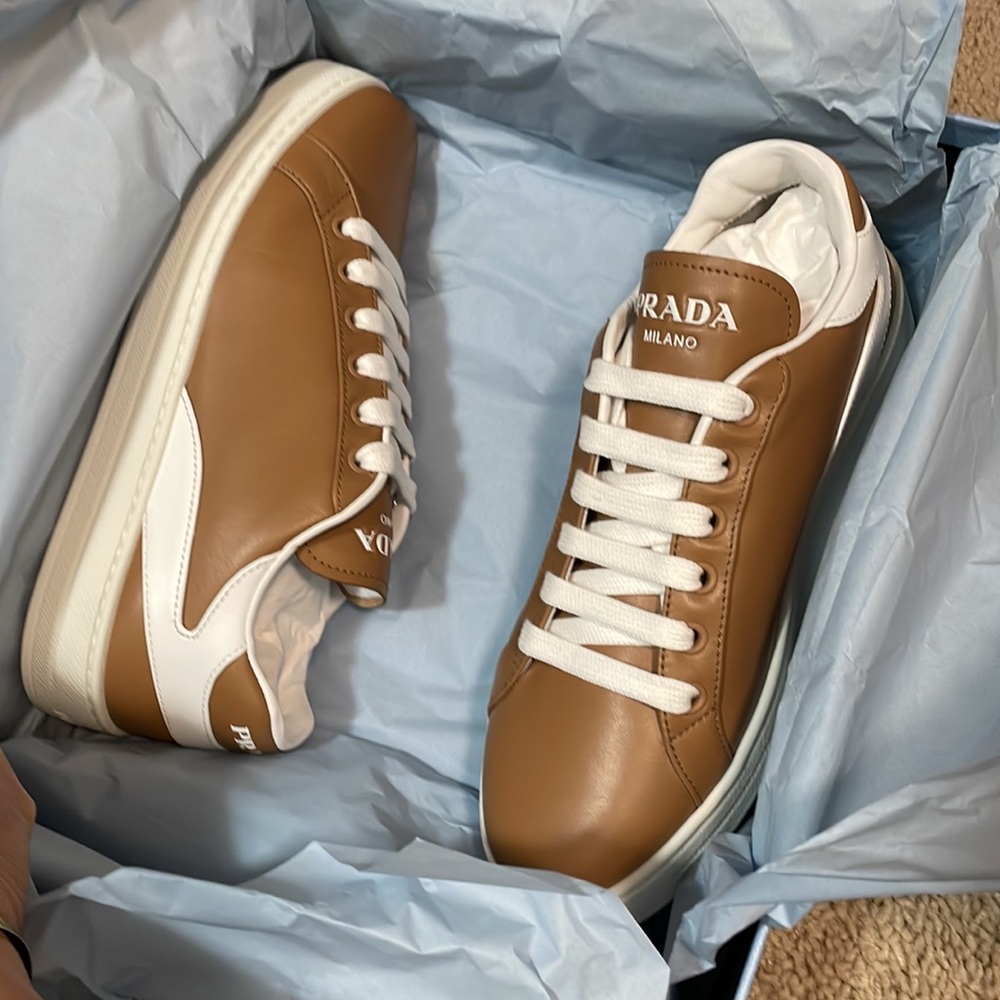 NEW Camel and white Prada sneaker